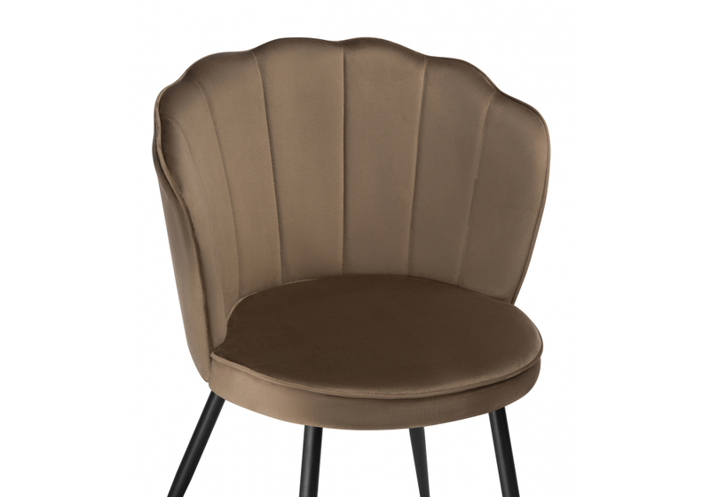 Стул на металлокаркасе, Coral сappuccino / black