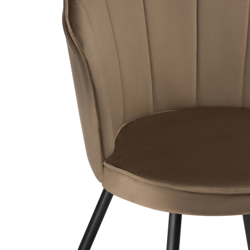 Стул на металлокаркасе, Coral сappuccino / black