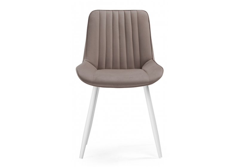 Стул на металлокаркасе, Седа К латте / белый