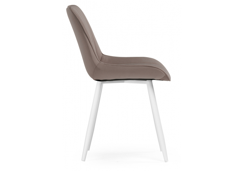 Стул на металлокаркасе, Седа К латте / белый