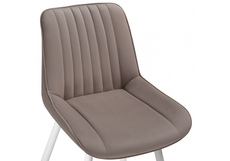 Стул на металлокаркасе, Седа К латте / белый