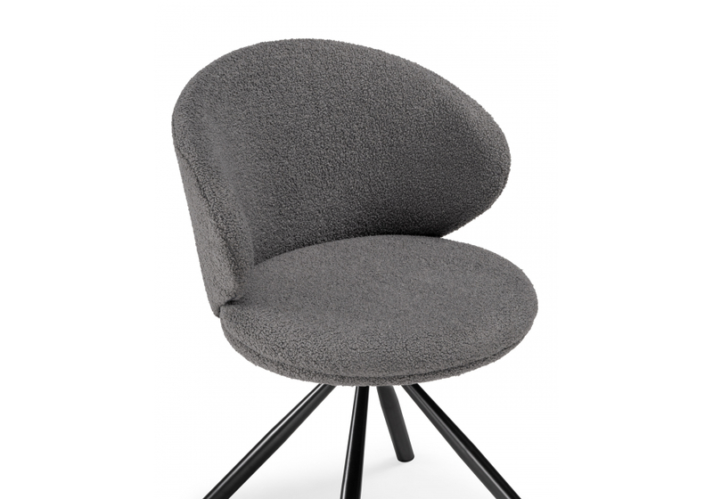 Стул на металлокаркасе, Solomon крутящийся gray / black