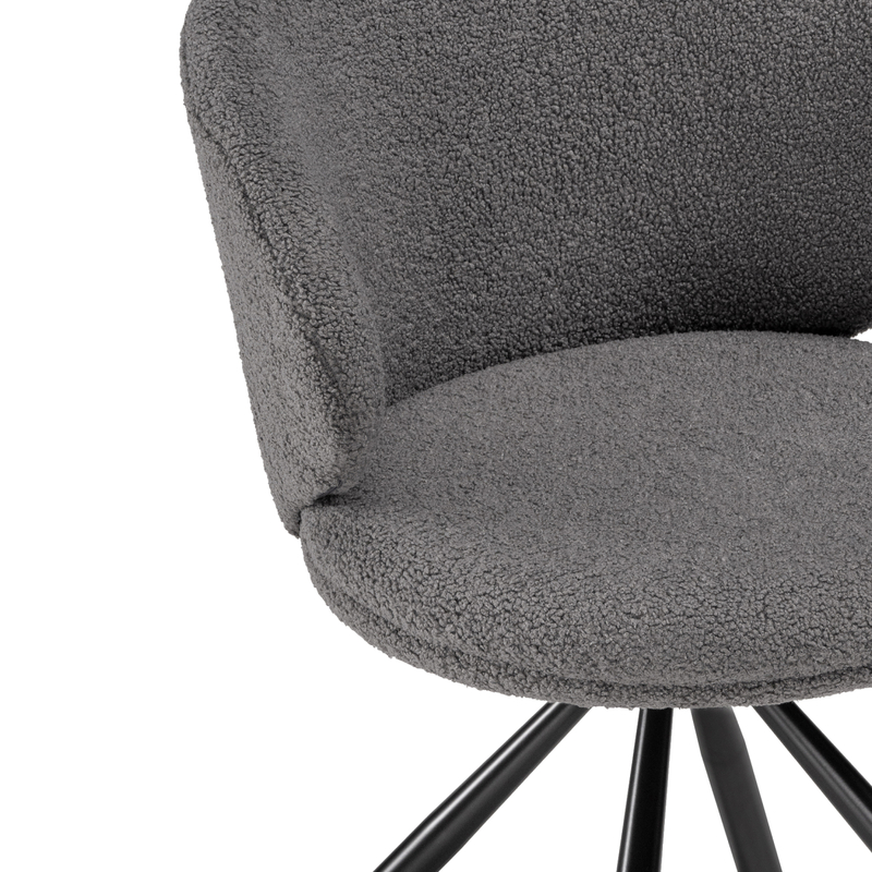 Стул на металлокаркасе, Solomon крутящийся gray / black