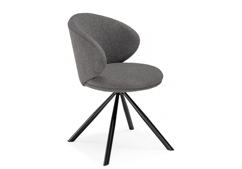 Стул на металлокаркасе, Solomon крутящийся gray / black