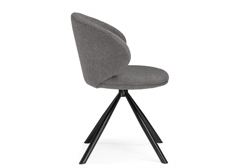 Стул на металлокаркасе, Solomon крутящийся gray / black