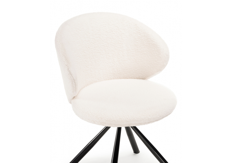 Стул на металлокаркасе, Solomon крутящийся white / black
