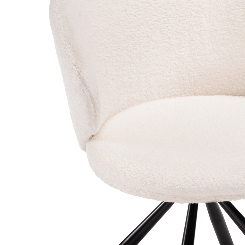 Стул на металлокаркасе, Solomon крутящийся white / black