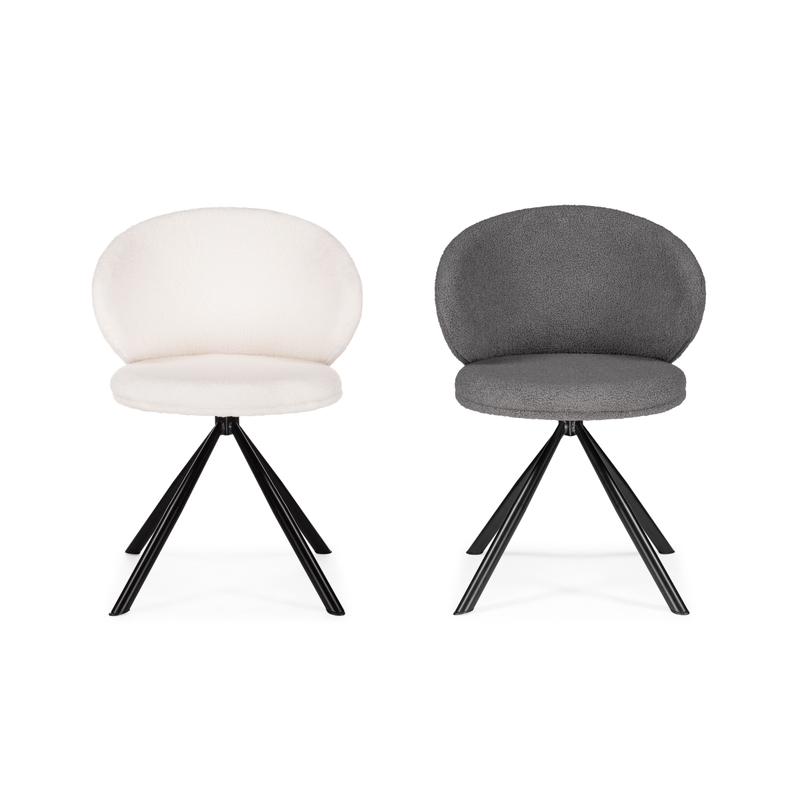 Стул на металлокаркасе, Solomon крутящийся white / black