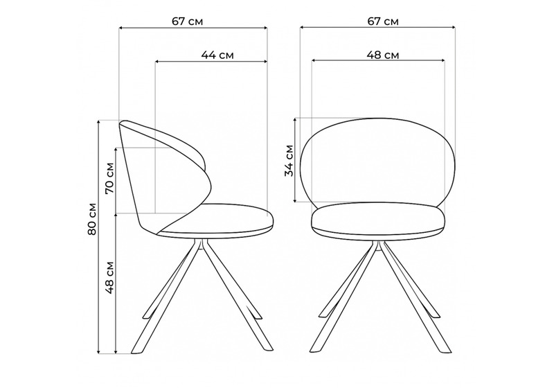 Стул на металлокаркасе, Solomon крутящийся white / black