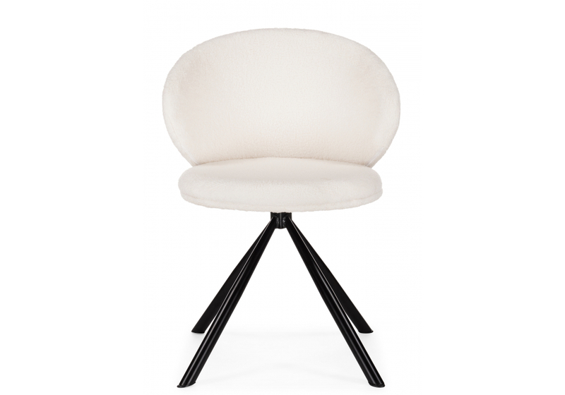 Стул на металлокаркасе, Solomon крутящийся white / black