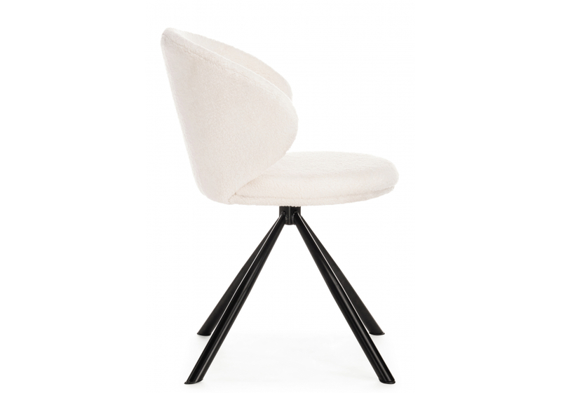 Стул на металлокаркасе, Solomon крутящийся white / black