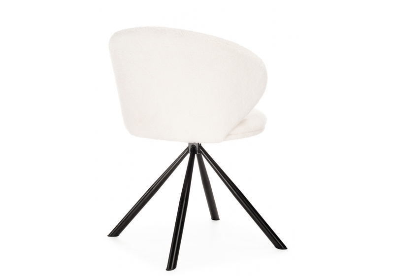Стул на металлокаркасе, Solomon крутящийся white / black