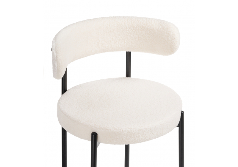 Стул на металлокаркасе, Rudi white / black