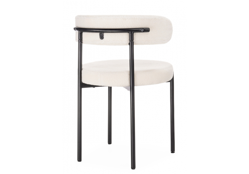 Стул на металлокаркасе, Rudi white / black