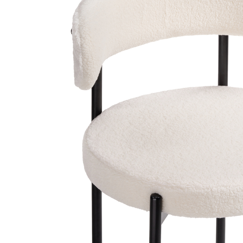 Стул на металлокаркасе, Rudi white / black