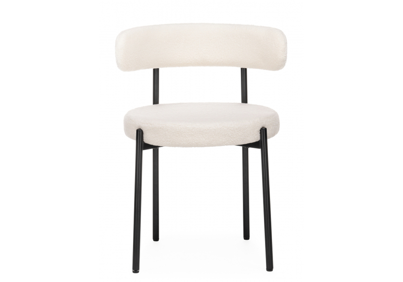 Стул на металлокаркасе, Rudi white / black