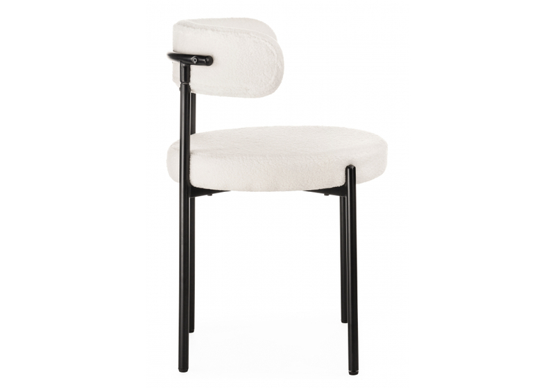 Стул на металлокаркасе, Rudi white / black