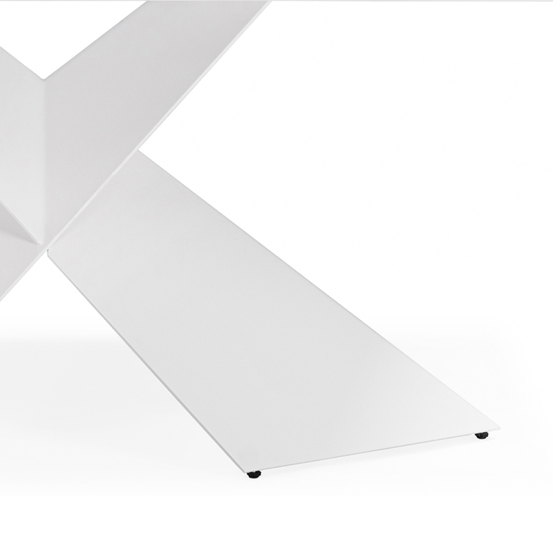 Стол стеклянный, Хасселвуд 160(220)х90х77 белый мрамор / белый