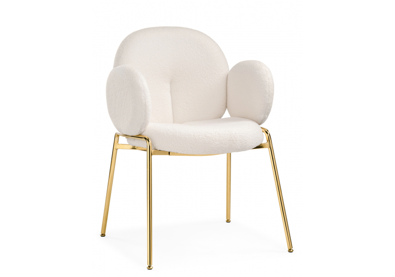 Стул на металлокаркасе, Kalipso white / gold