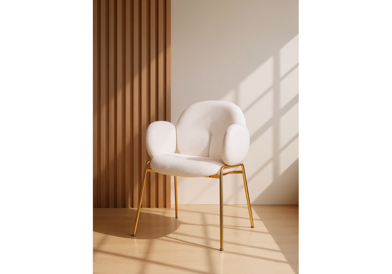 Стул на металлокаркасе, Kalipso white / gold