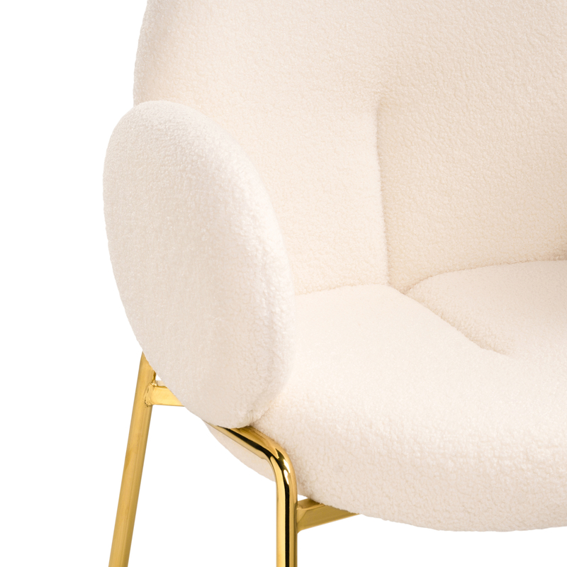 Стул на металлокаркасе, Kalipso white / gold