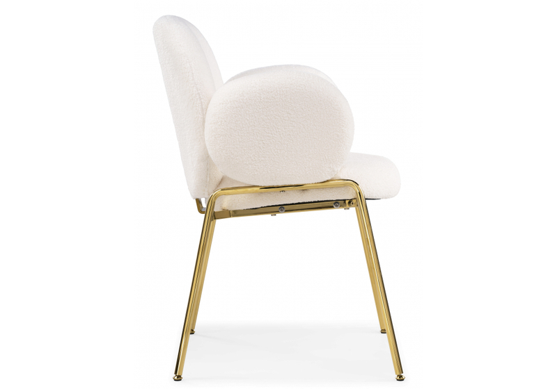 Стул на металлокаркасе, Kalipso white / gold