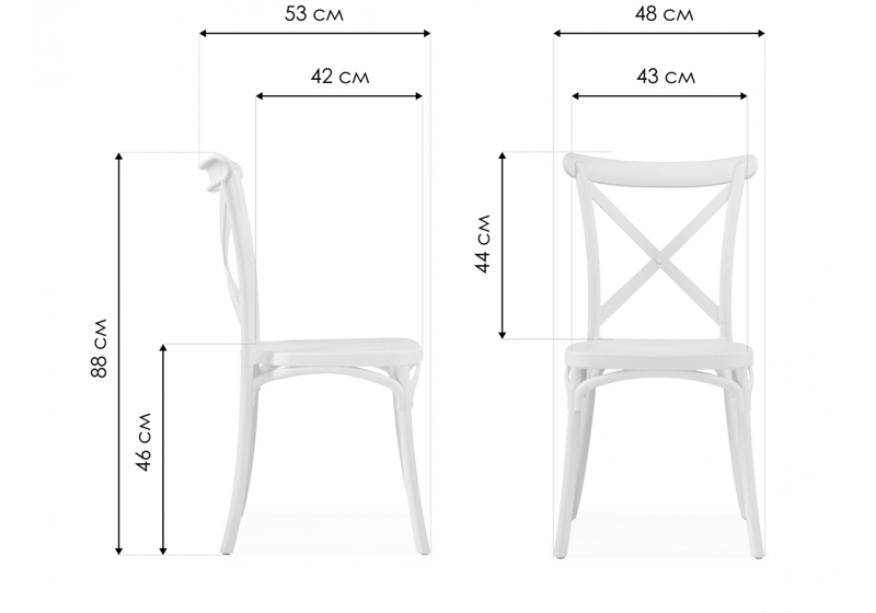 Пластиковый стул, Venus white