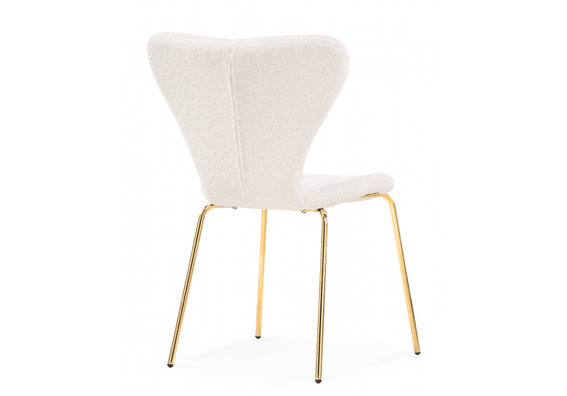 Стул на металлокаркасе, Solo white / gold