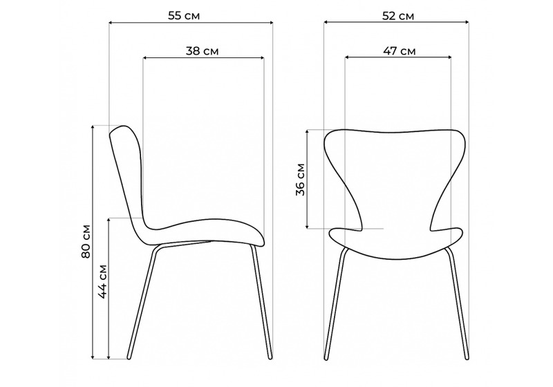 Стул на металлокаркасе, Solo white / gold