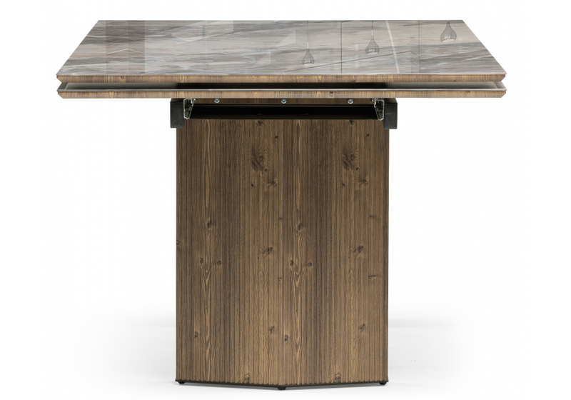 Стол стеклянный, Монерон 200(260)х100х77 каталония / орех кантри