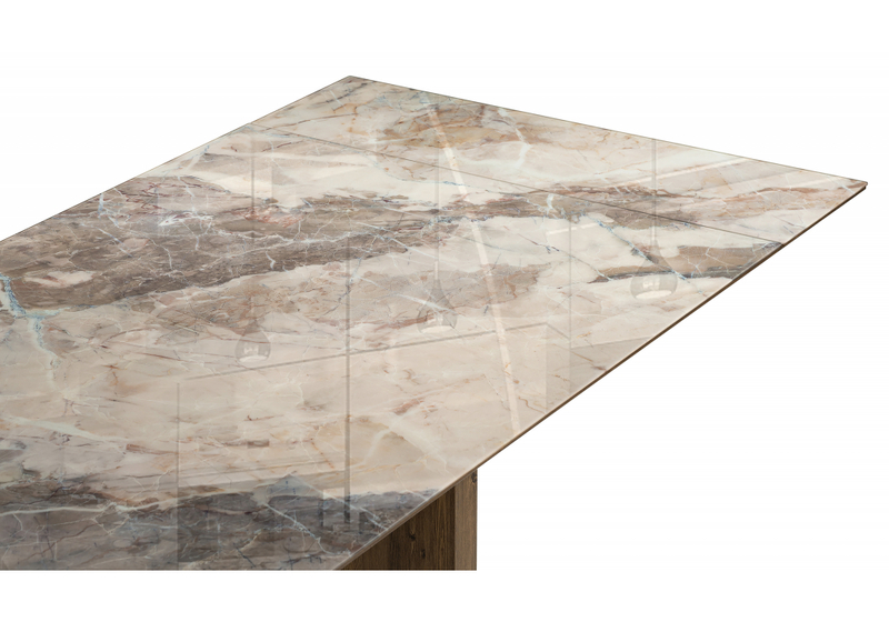 Стол стеклянный, Монерон 200(260)х100х77 каталония / орех кантри