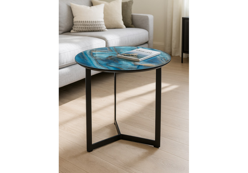 Журнальный стол, Роб D-450 лазурит / черный