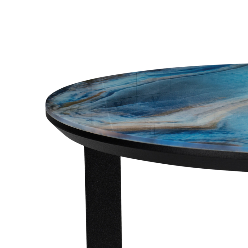 Журнальный стол, Роб D-450 лазурит / черный