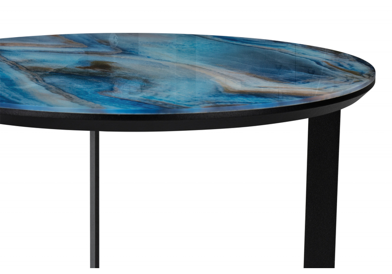 Журнальный стол, Роб D-450 лазурит / черный