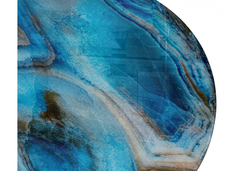 Журнальный стол, Роб D-450 лазурит / черный