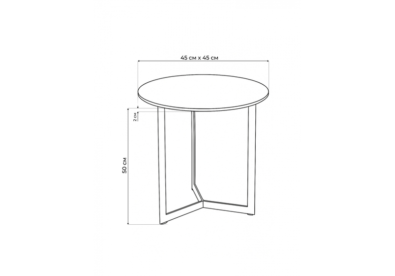 Журнальный стол, Роб D-450 золото