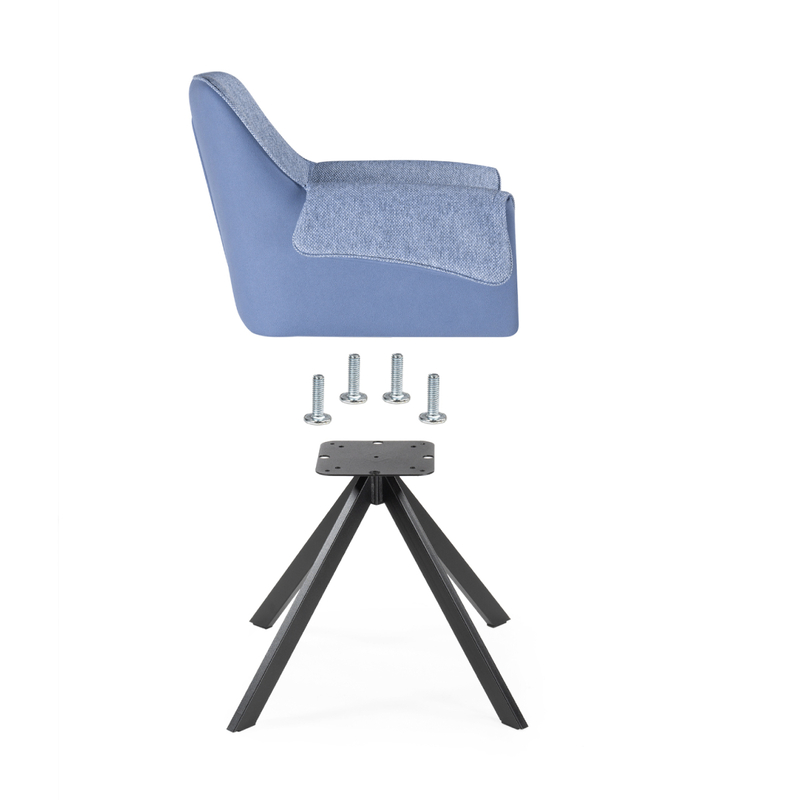 Стул на металлокаркасе, Каита neptun 35 / flex 754 / черный