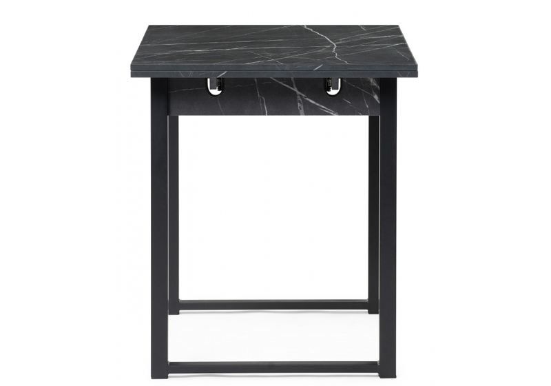 Стол деревянный, Форли 90(150)х67 файерстоун / черный матовый