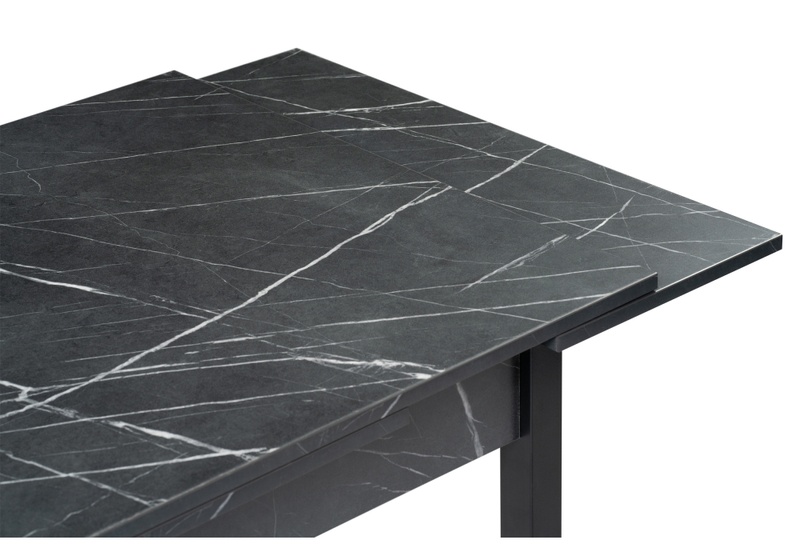 Стол деревянный, Форли 90(150)х67 файерстоун / черный матовый