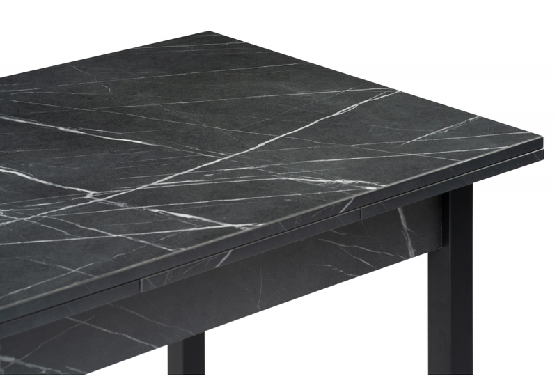 Стол деревянный, Форли 90(150)х67 файерстоун / черный матовый