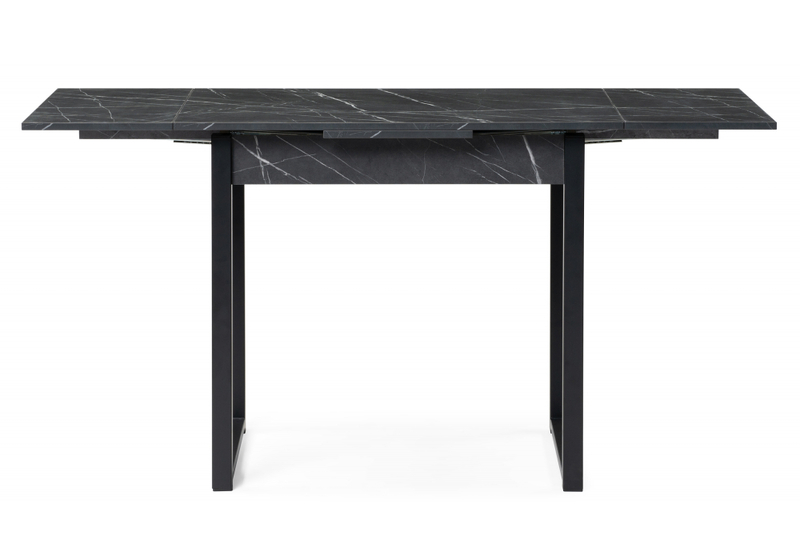 Стол деревянный, Форли 90(150)х67 файерстоун / черный матовый