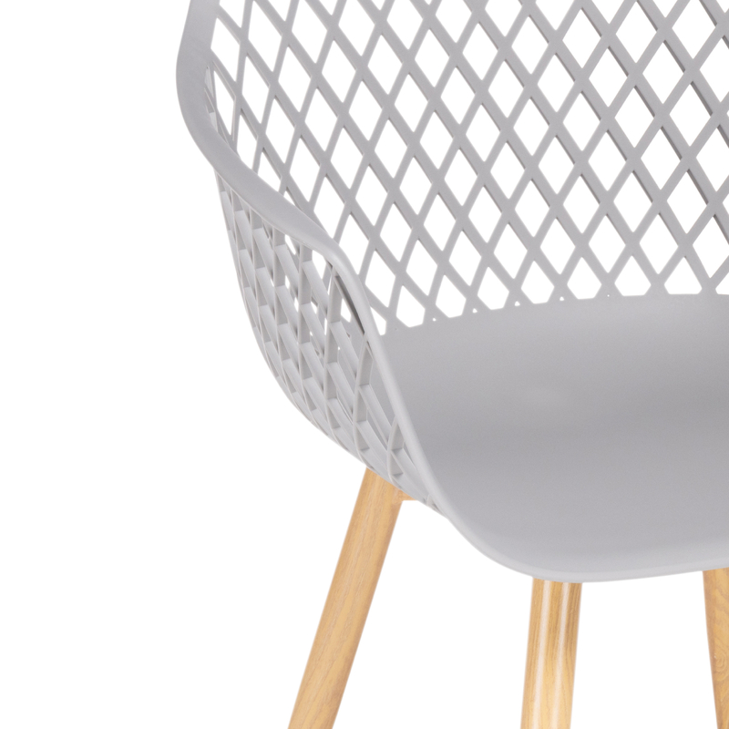 Пластиковый стул, Rikon gray / wood