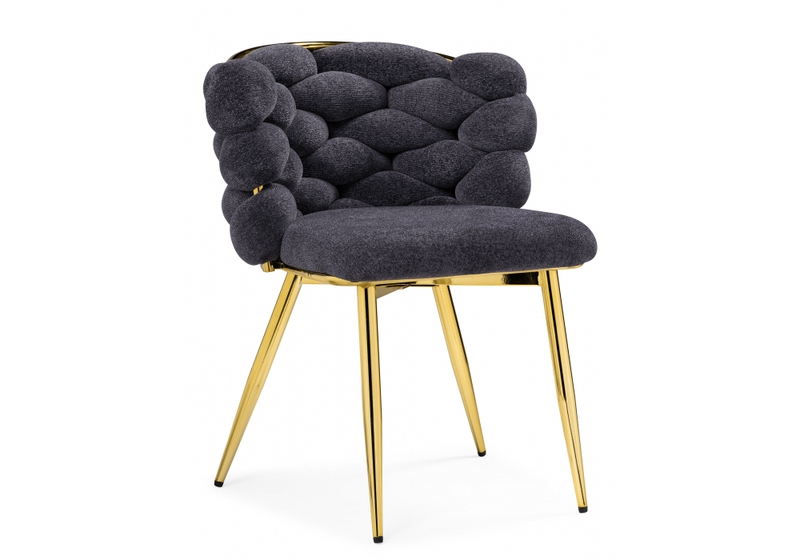 Стул на металлокаркасе, Rendi gray / gold