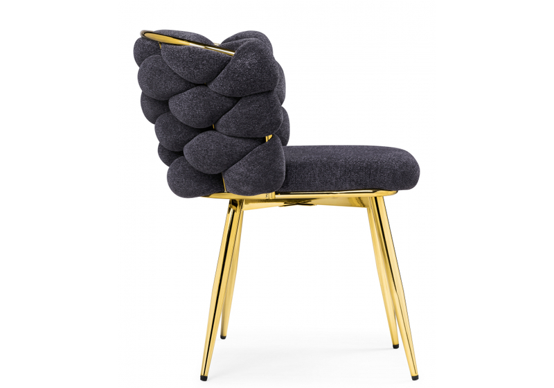 Стул на металлокаркасе, Rendi gray / gold