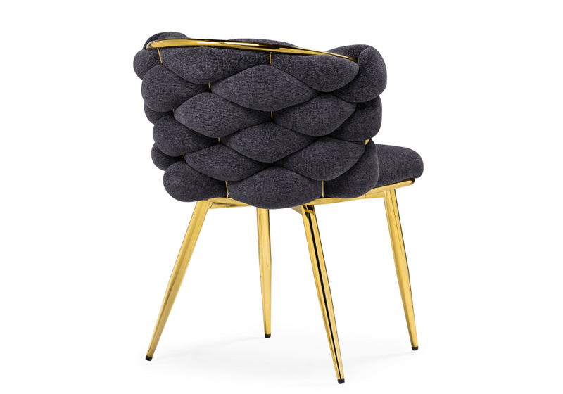 Стул на металлокаркасе, Rendi gray / gold