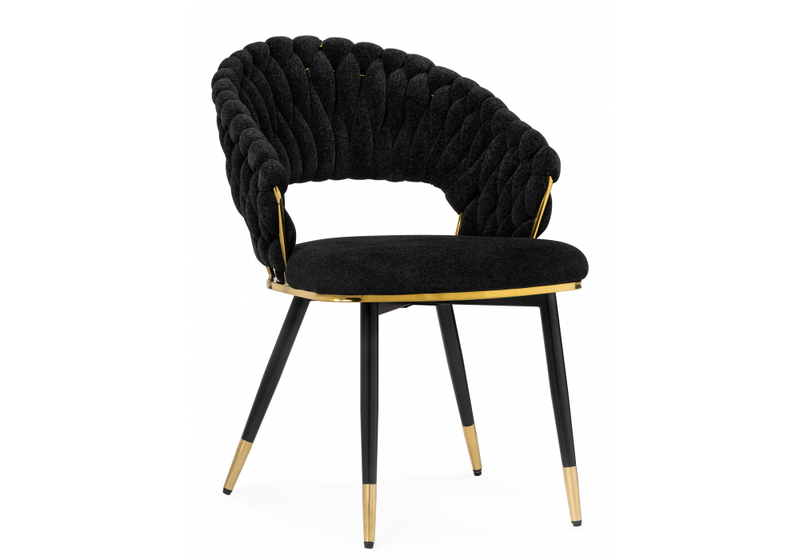 Стул на металлокаркасе, Rakel black / gold
