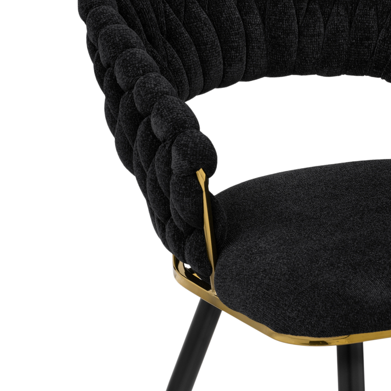 Стул на металлокаркасе, Rakel black / gold