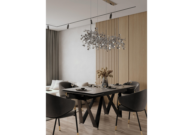 Стул на металлокаркасе, Molton gray / black/ gold