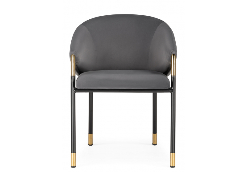 Стул на металлокаркасе, Molton gray / black/ gold
