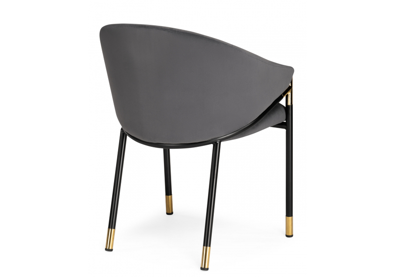 Стул на металлокаркасе, Molton gray / black/ gold